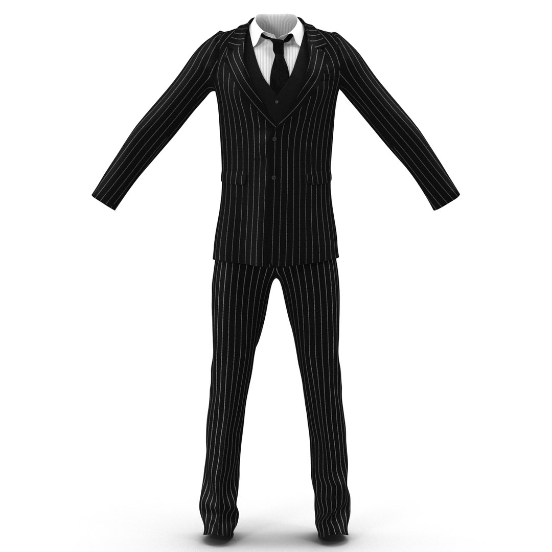 Mans Business Suit 3D model preview