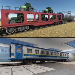 trains package 3D model