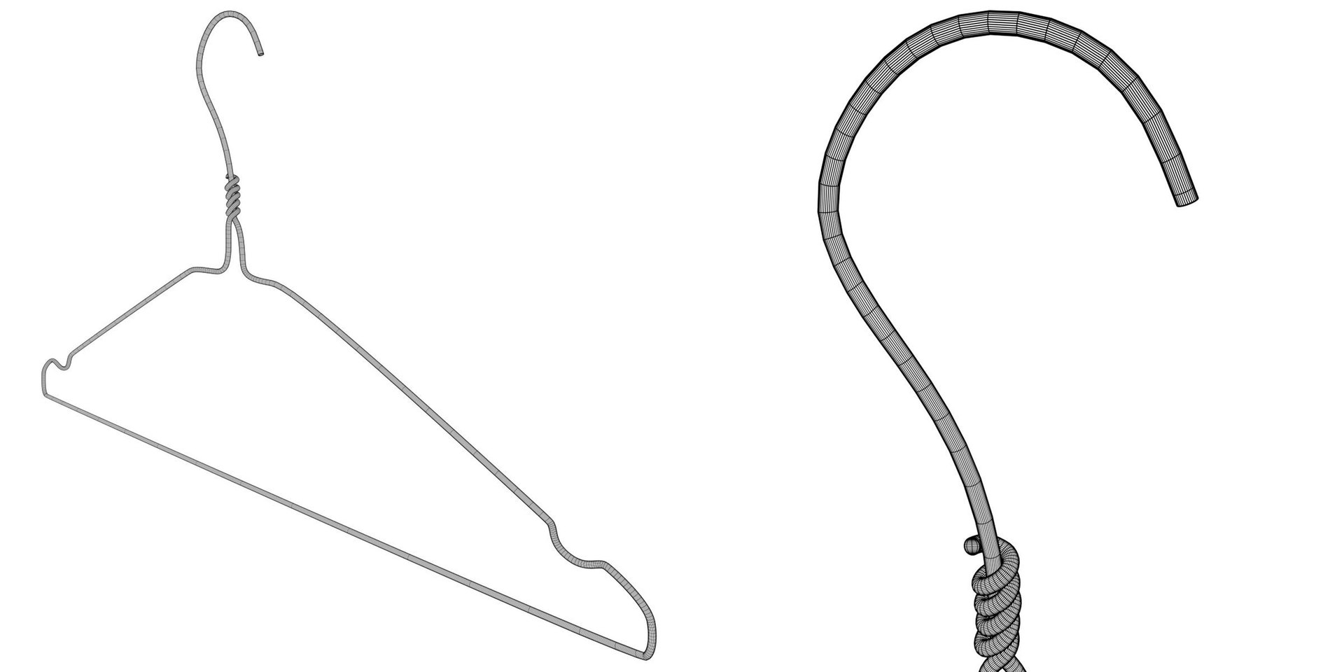 3D metal wire coat hanger TurboSquid 1392564