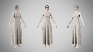 Dress 31 Minimal Geo Lines