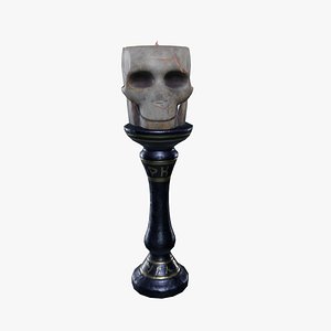 Stylized Skull Candle Holder