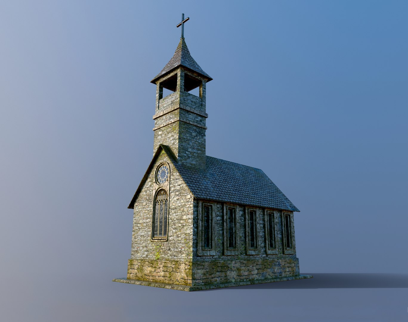 3D Model Stone Medieval Church - TurboSquid 2012831