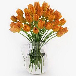 tulips jug 3d obj