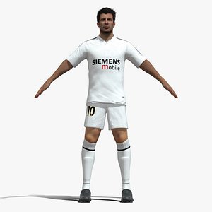 T-Pose Rigged Luis Figo 3D