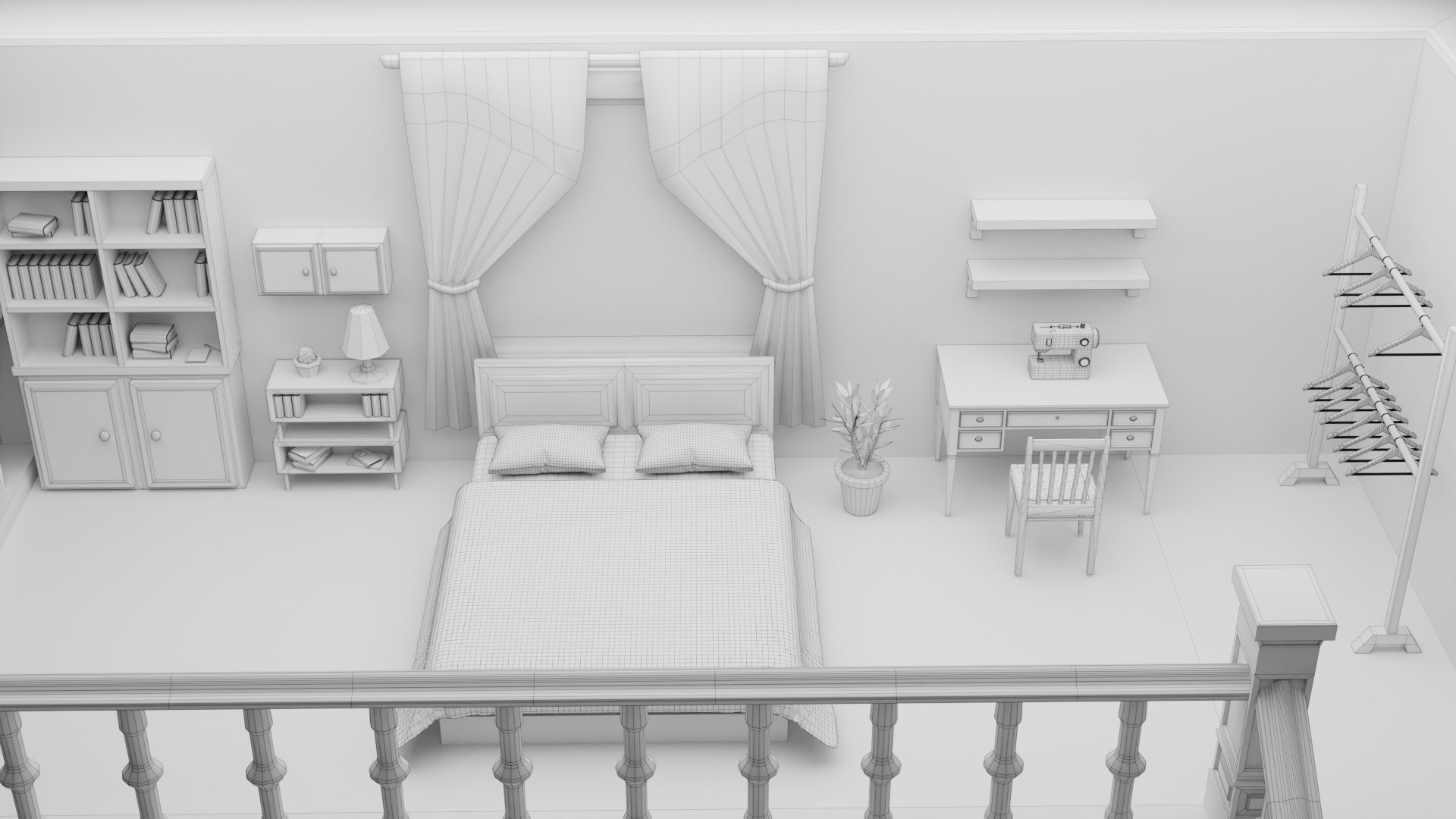3D Model Interior Design Cartoon Style Low-poly 3D Model - TurboSquid ...