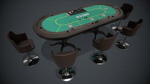 3D pbr poker table model
