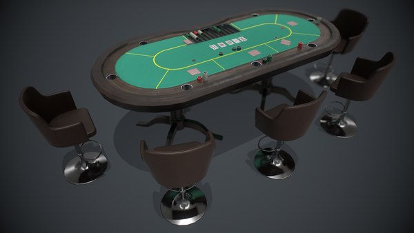 3D pbr poker table model