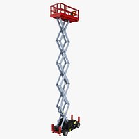 Scissor Lift - Game Ready PBR - 3 LODs