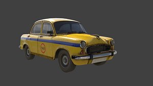 3D Hindustan Motors Ambasador Taxi