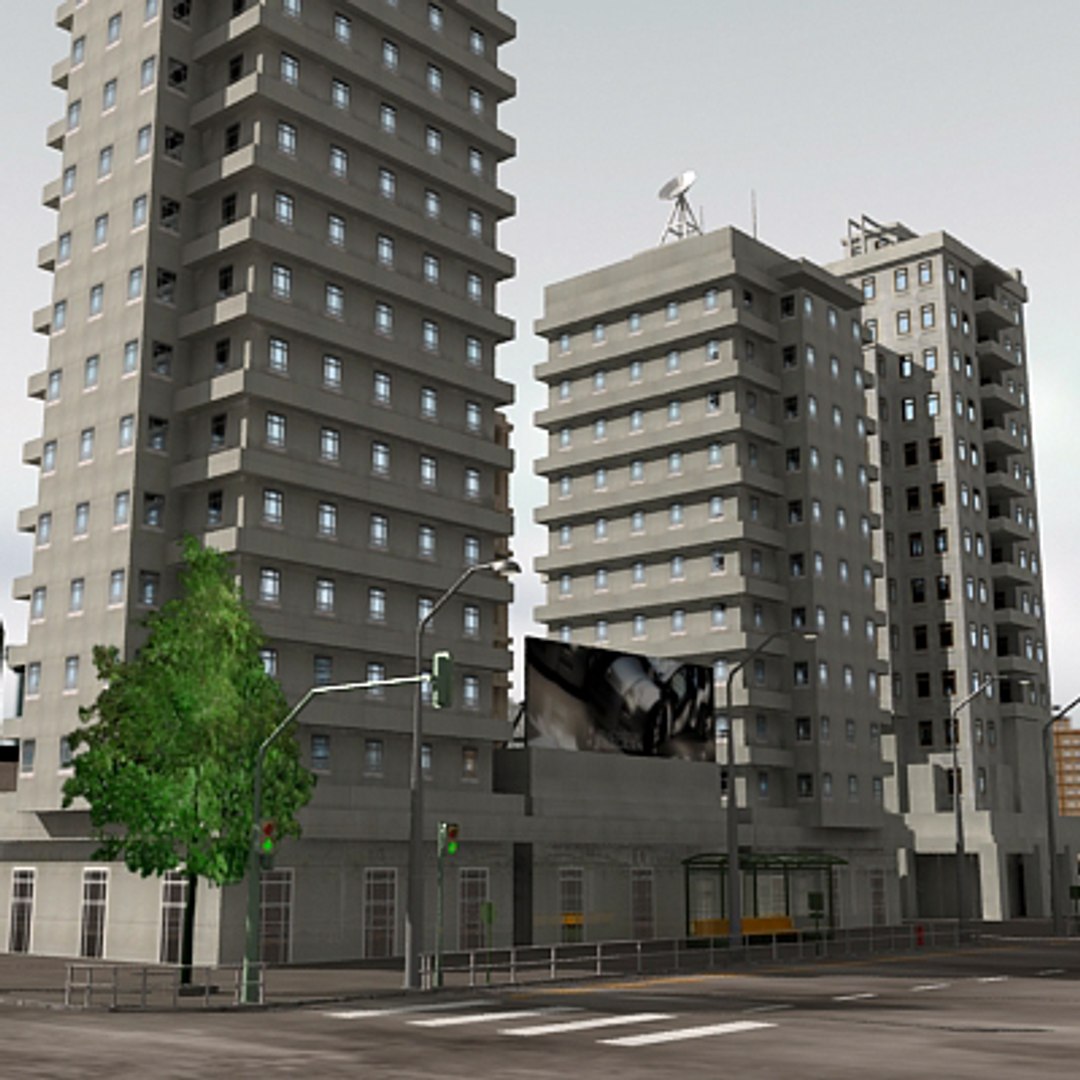 3d Model City Module Buildings