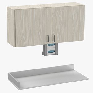 Wall Unit with desk 02 Clean and Dressed