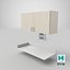 Mueble de Pared con escritorio 02 Limpio y Vestido