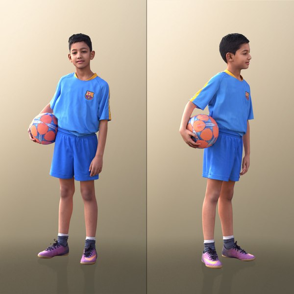 boy soccer standing 3D
