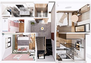 3D 2 Modern BedRooms 2303-02
