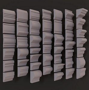 46 Classic Crown Moldings Pack Vol 1 3D model