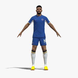 3D Rigged Armando Broja Chelsea 2024 3D model