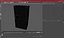3D Black Refrigerator LG 27 Side-By-Side InstaView model