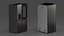 3D Black Refrigerator LG 27 Side-By-Side InstaView model