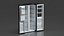 3D Black Refrigerator LG 27 Side-By-Side InstaView model