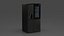 3D Black Refrigerator LG 27 Side-By-Side InstaView model