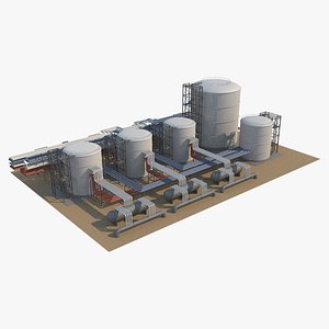 3D model industrial silo 8