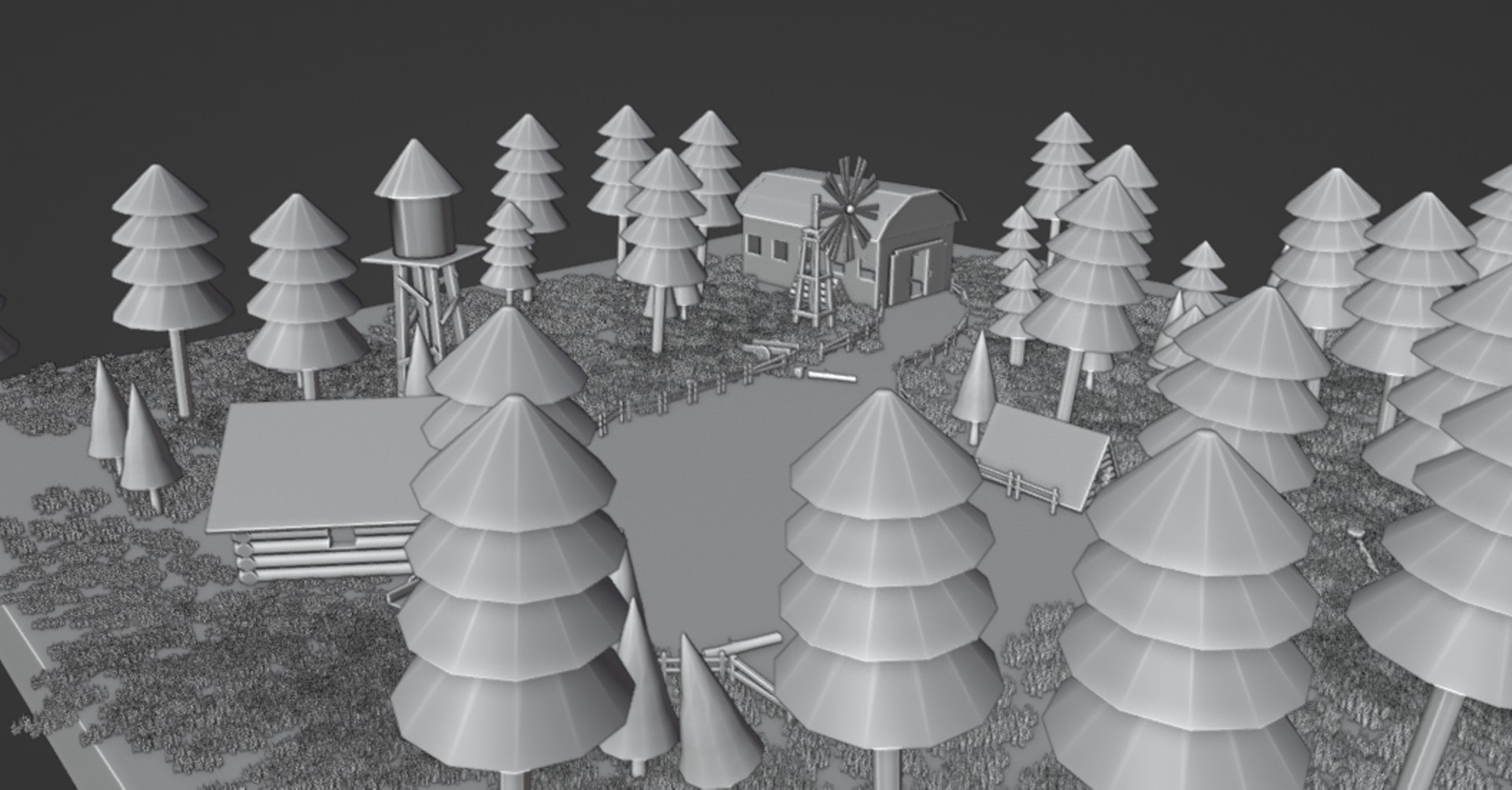 LowPoly Farm 3D model - TurboSquid 2139452