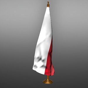 POLAND  table flag t 3D