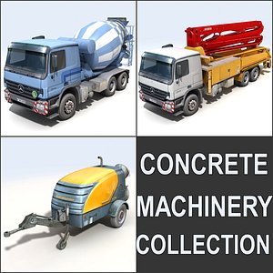 3d model concrete pumper mixer