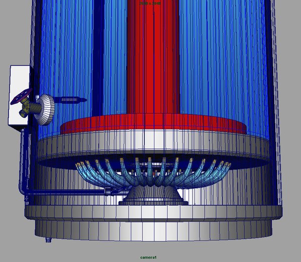 3d gas hot water heater model