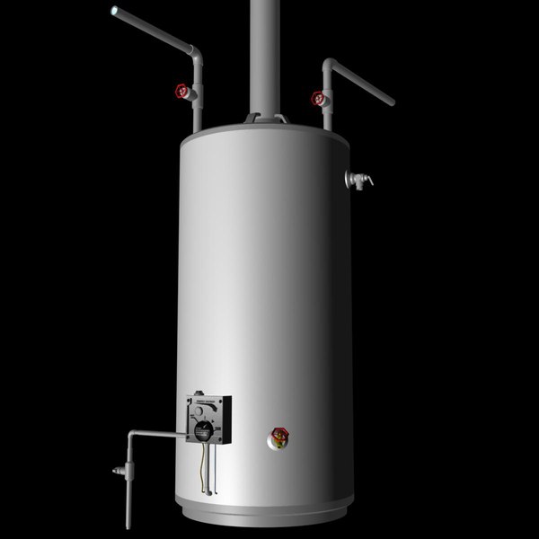 3d gas hot water heater model