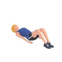 But up Exercise Woman Animation