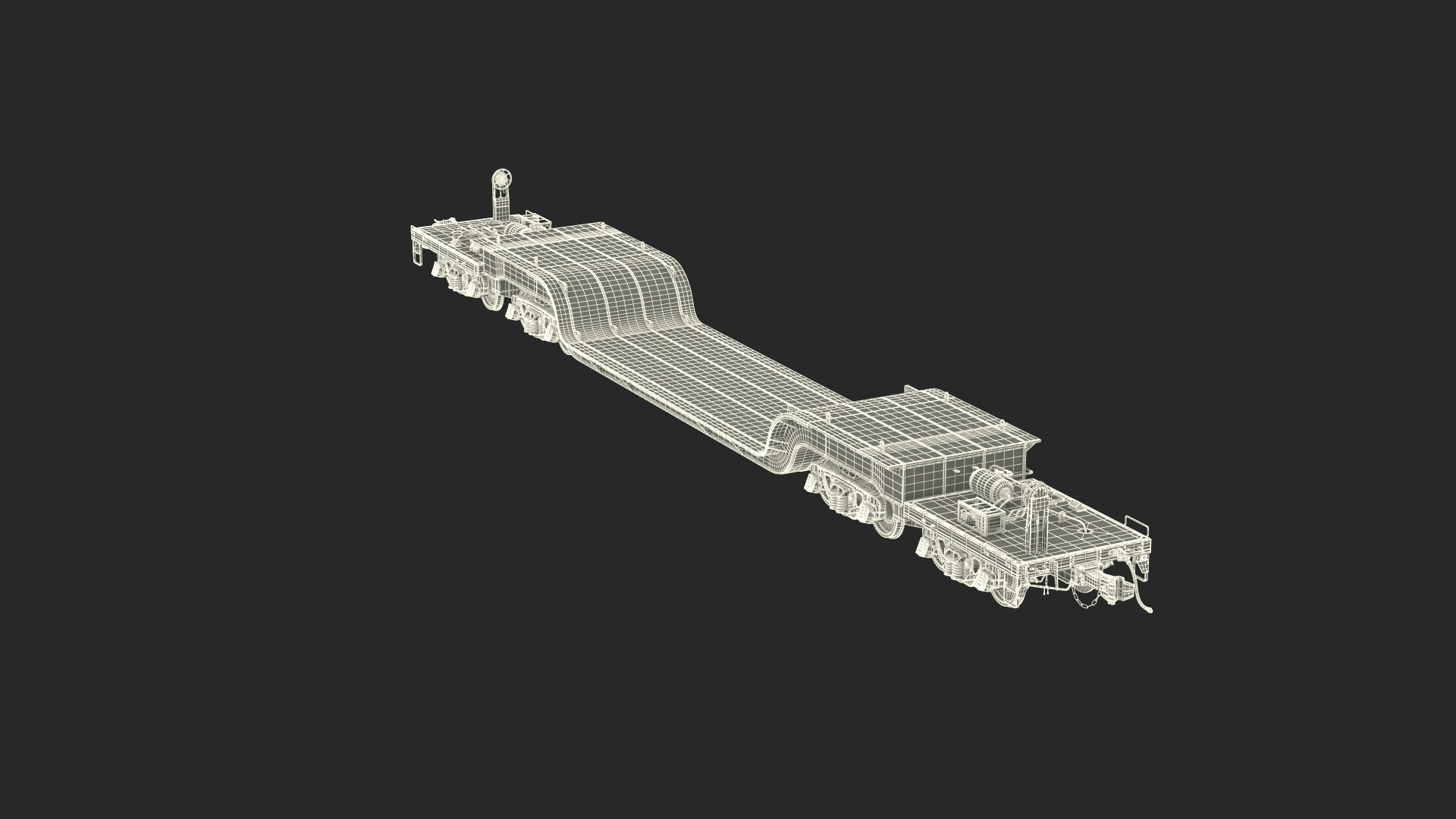 Depressed Center Flat Car model TurboSquid 2177390