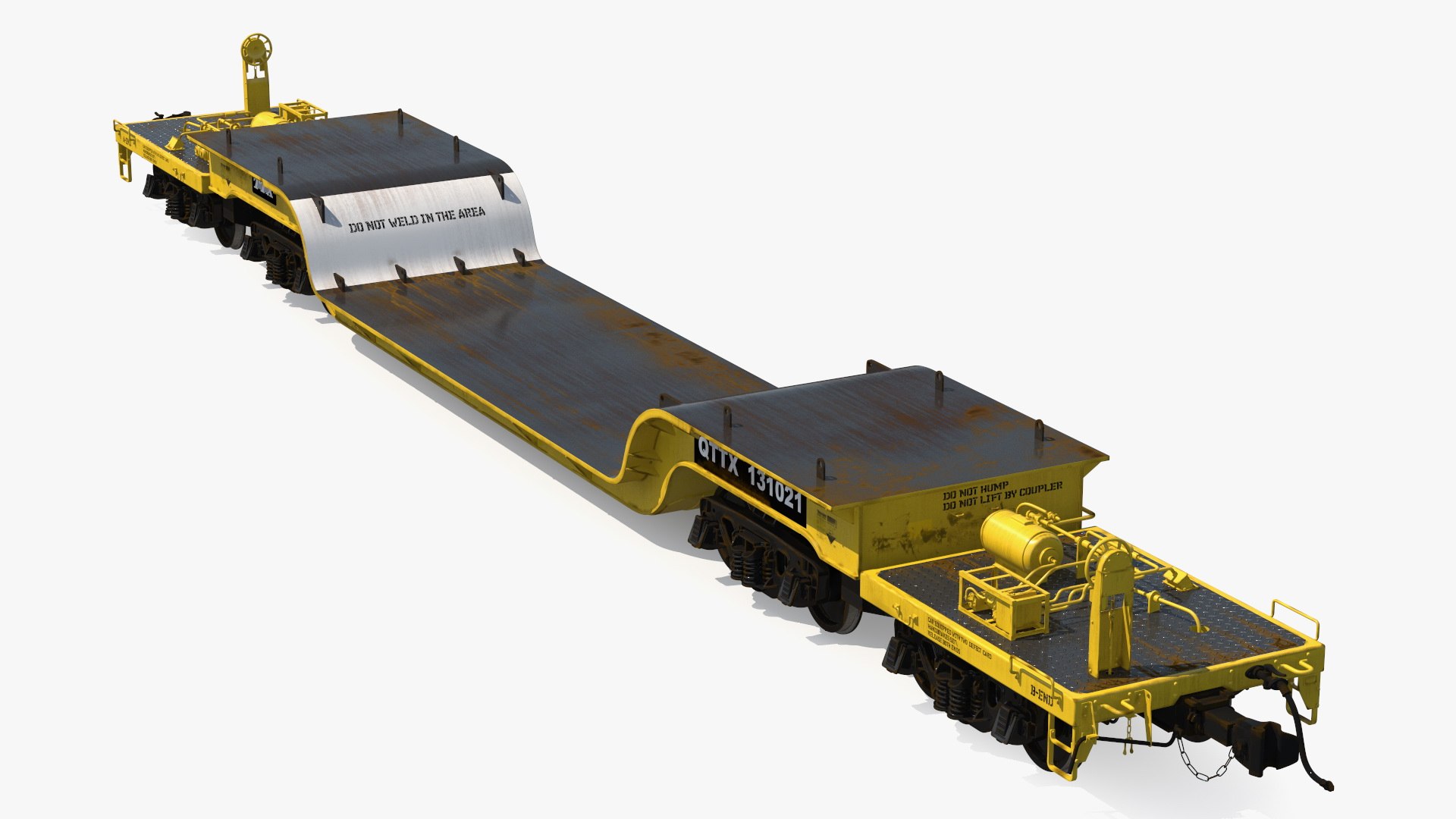 Depressed Center Flat Car 3D model preview