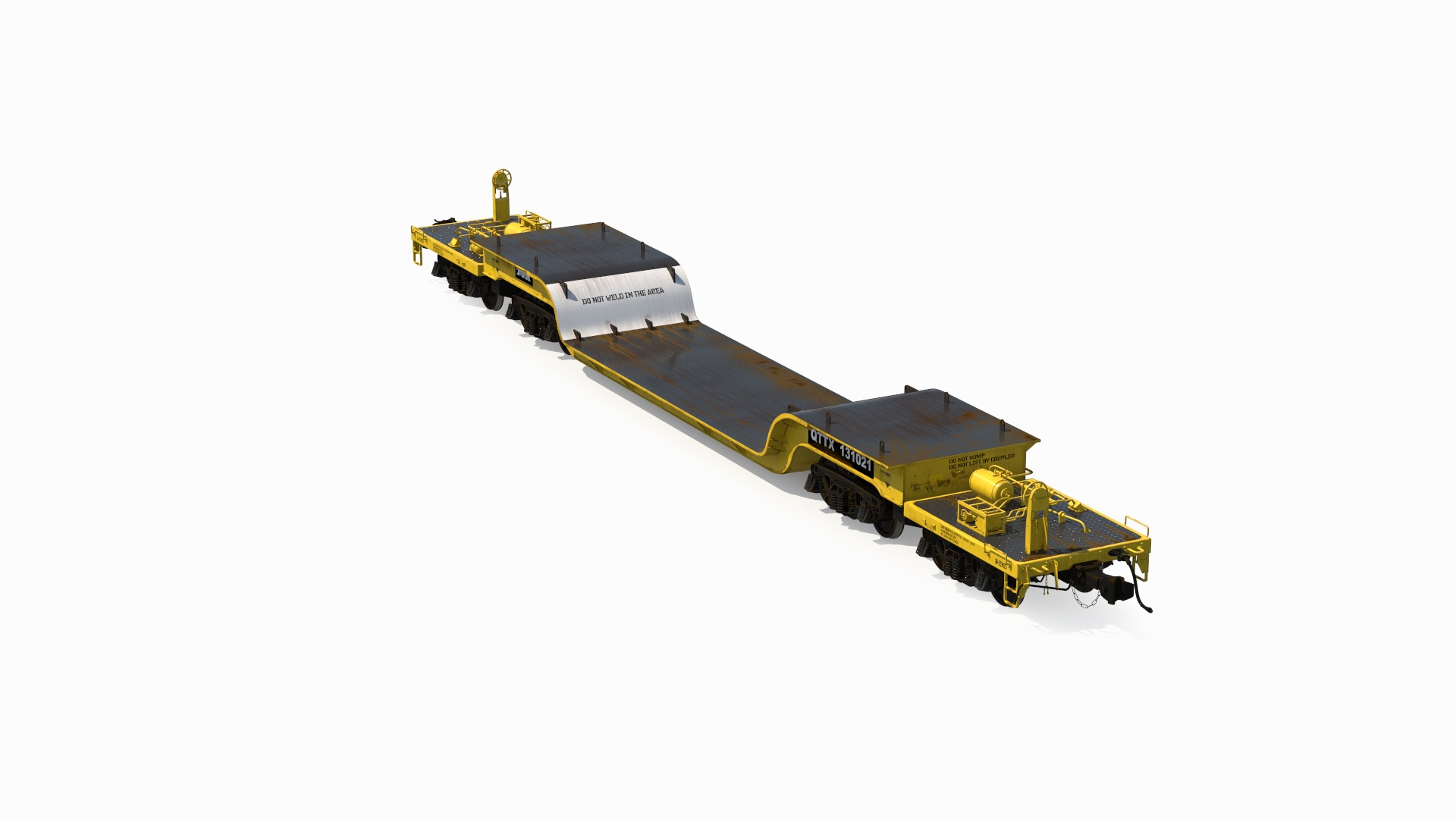 Depressed Center Flat Car model TurboSquid 2177390