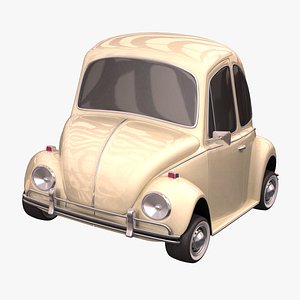3d model volkswagen beetle toon car