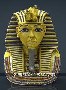 3d mask tutankhamun
