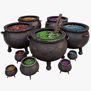 Cauldron Set 3D