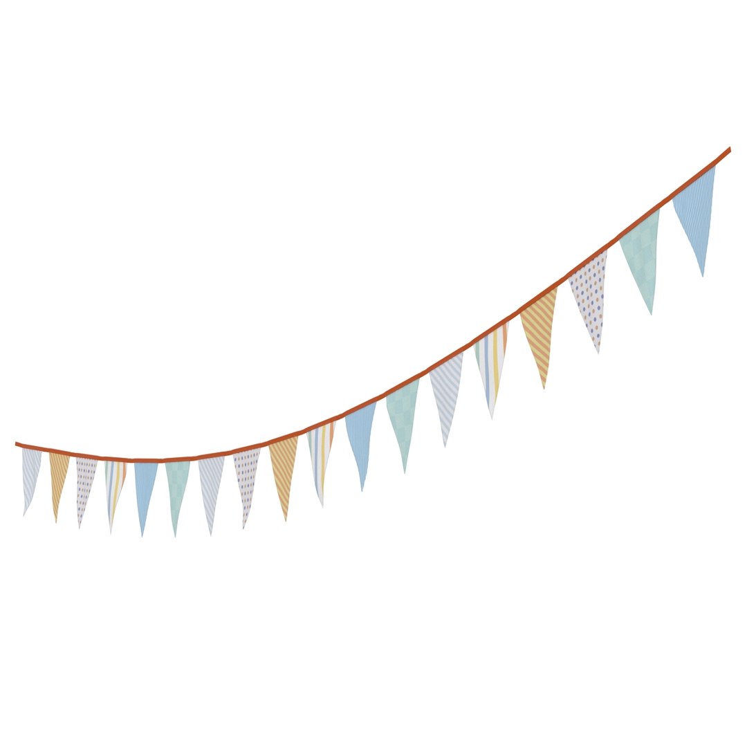 3d 3ds Triangle Flag Banner 3