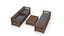 Set aus Holz-Sofas und Tisch für den Außenbereich