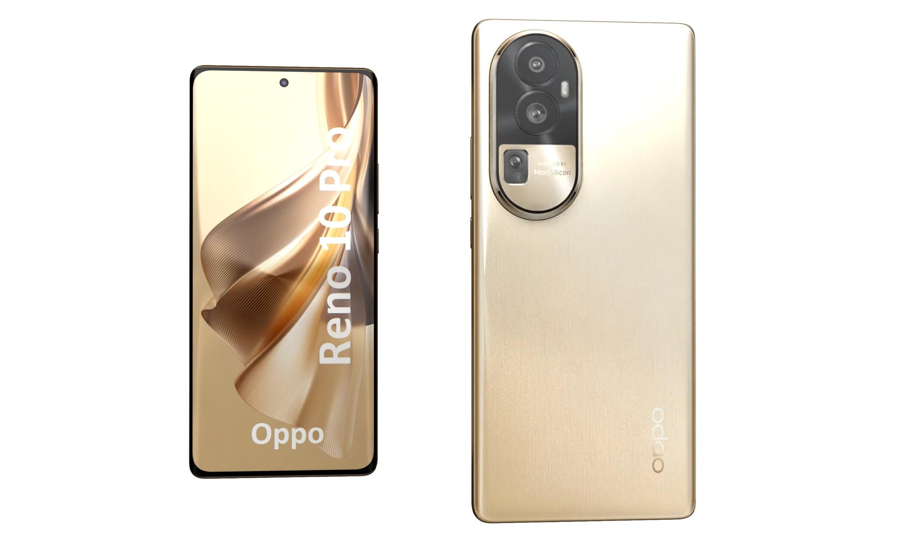3D OPPO Reno 10 Pro Gold Model - TurboSquid 2085499