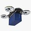 cargo quadrocopter drone container 3D