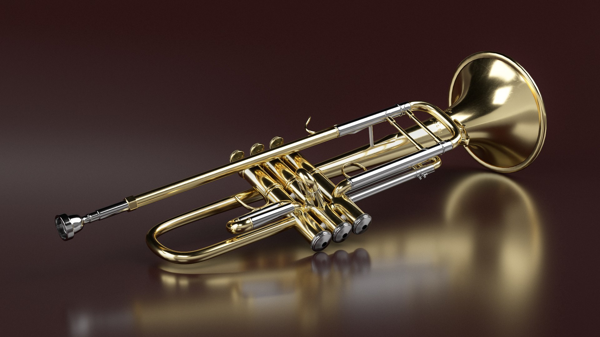 3D Bach Stradivarius 180s37 Trumpet Model - TurboSquid 1695788