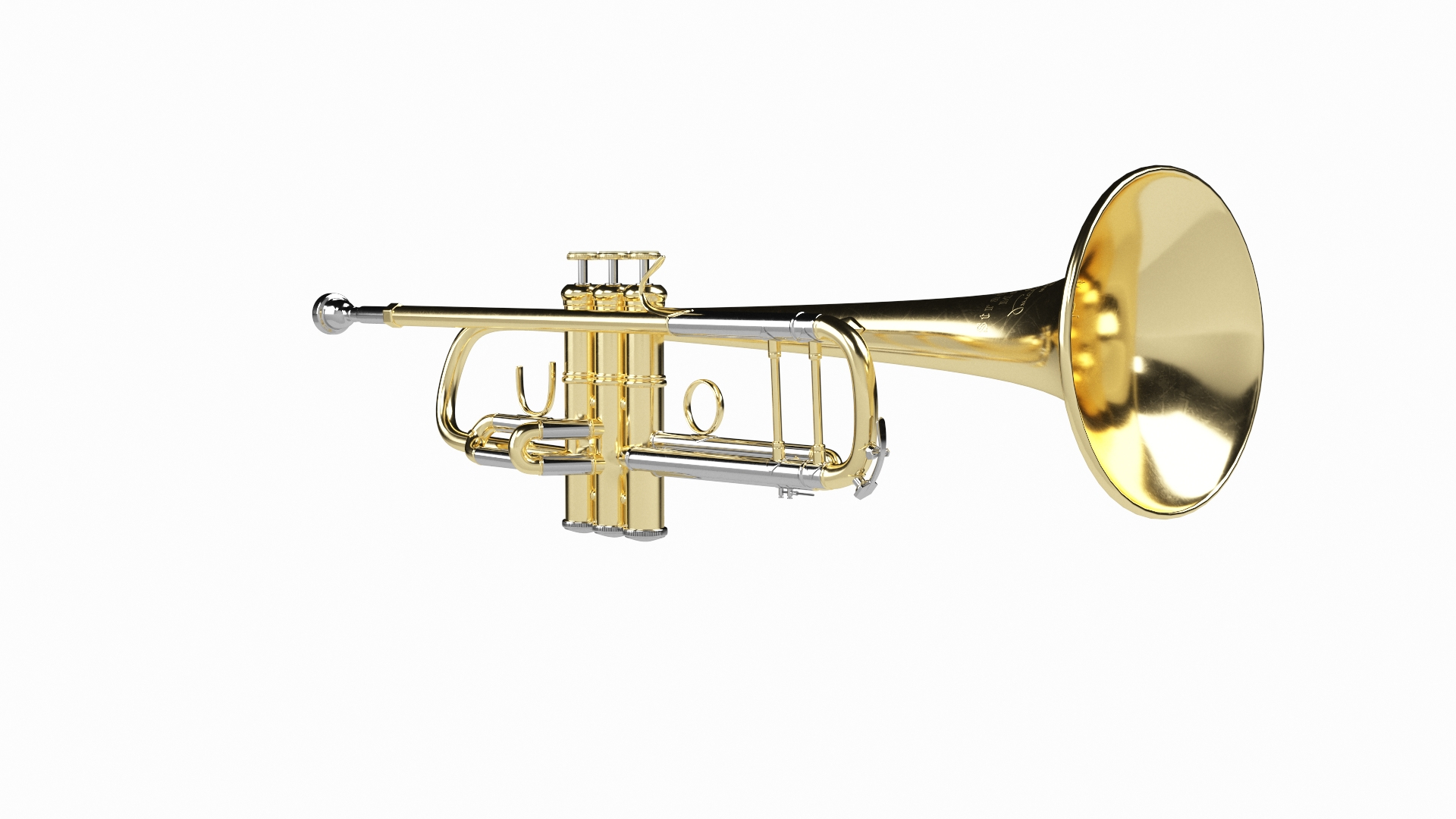 3D Bach Stradivarius 180s37 Trumpet Model - TurboSquid 1695788