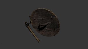 3D axe shield model
