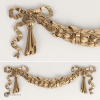 3d model of carved guirlande | Vk_001
