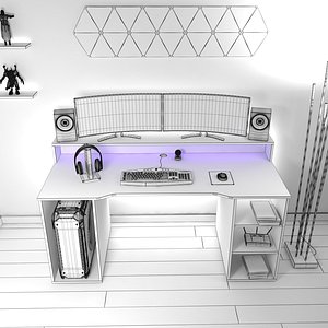 Gamer desk 3D model