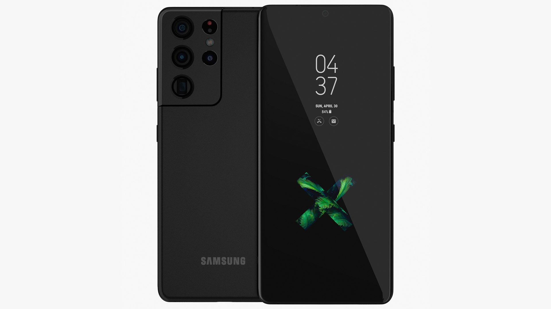 Samsung Galaxy S21 Ultra 5G Phantom Black 3D model preview