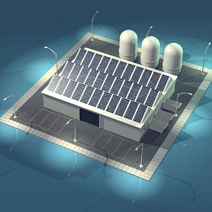 3ds max stilized city recycling center