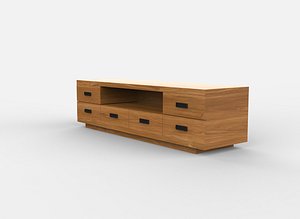 Wood Furniture 02 3D model 3D model