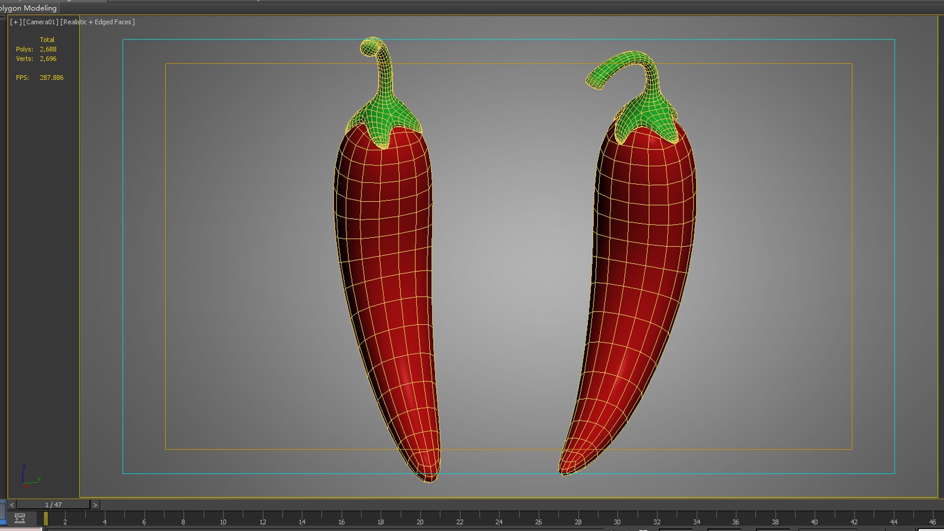 Hot Pepper Chili Fields Vegetable Fields Farmland Fiel 3D Model ...